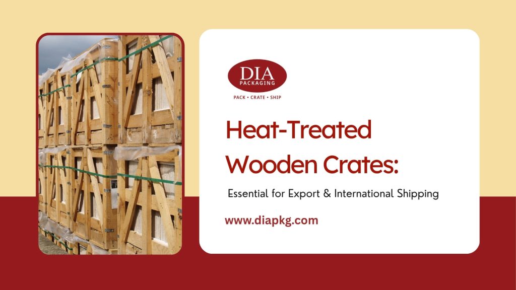Heat Treated Wooden Crates for international shipping export