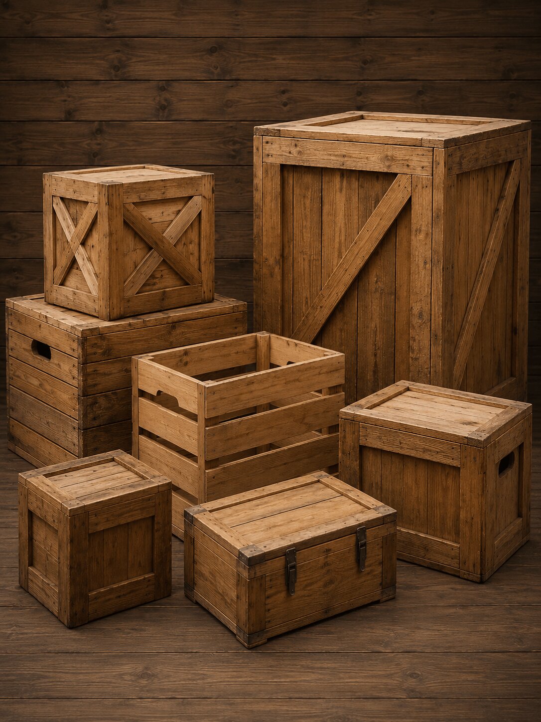 Wooden Boxes Crates