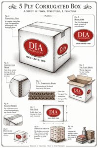 5 Ply Corrugated Box illustration by dia packaging