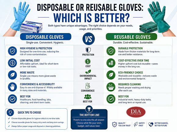 choose disposable vs reusable gloves